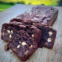 Brownie loaf with white chocolate chips